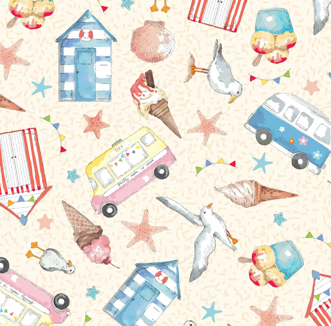 Sundaes by the Sea 5 Pc. Fat Quarter Bundle