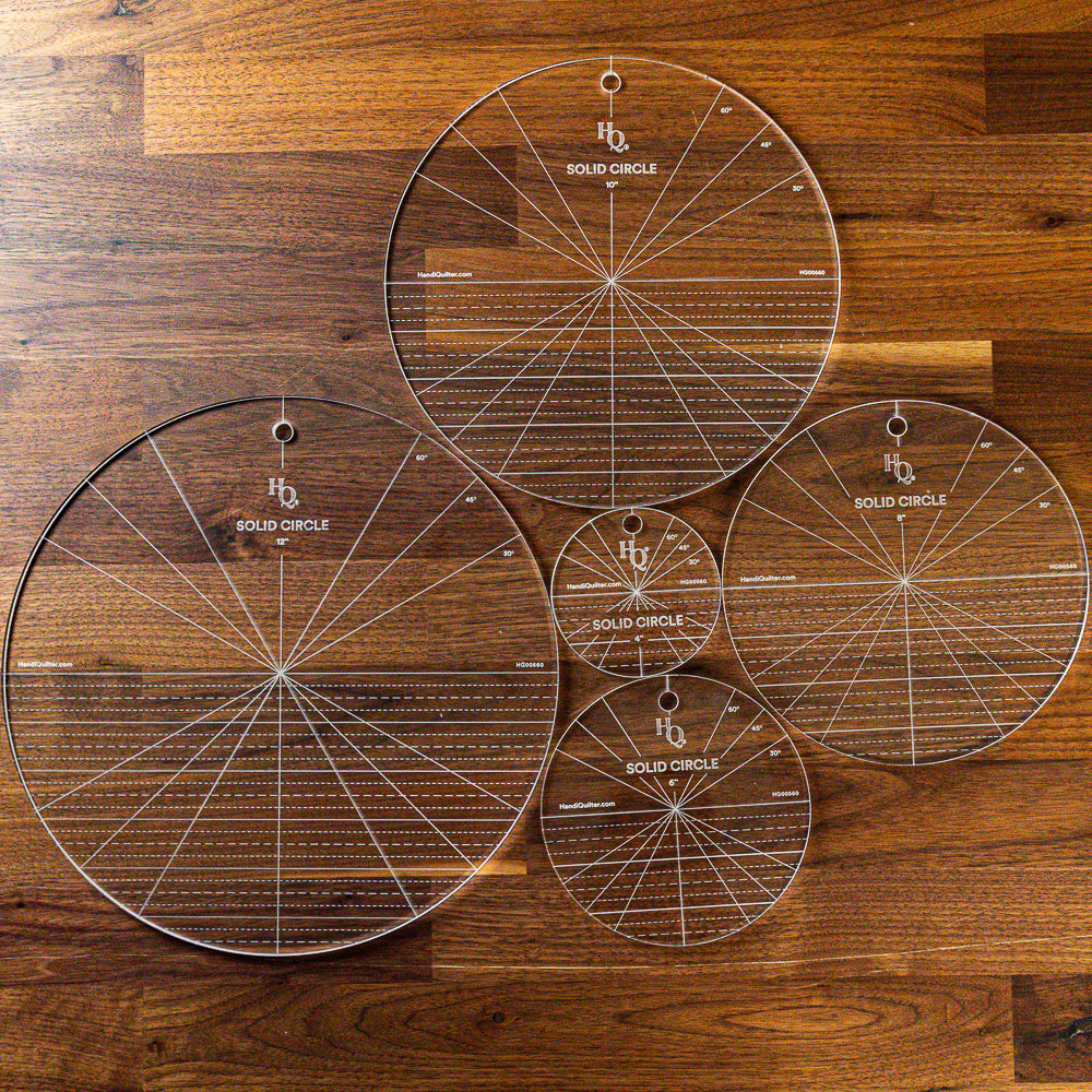 Handi Quilter Solid Circles Set of 5 Ruler