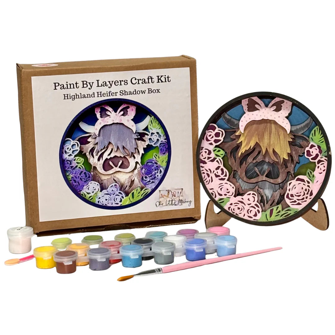 Highland Heifer Paint by Layers Kit