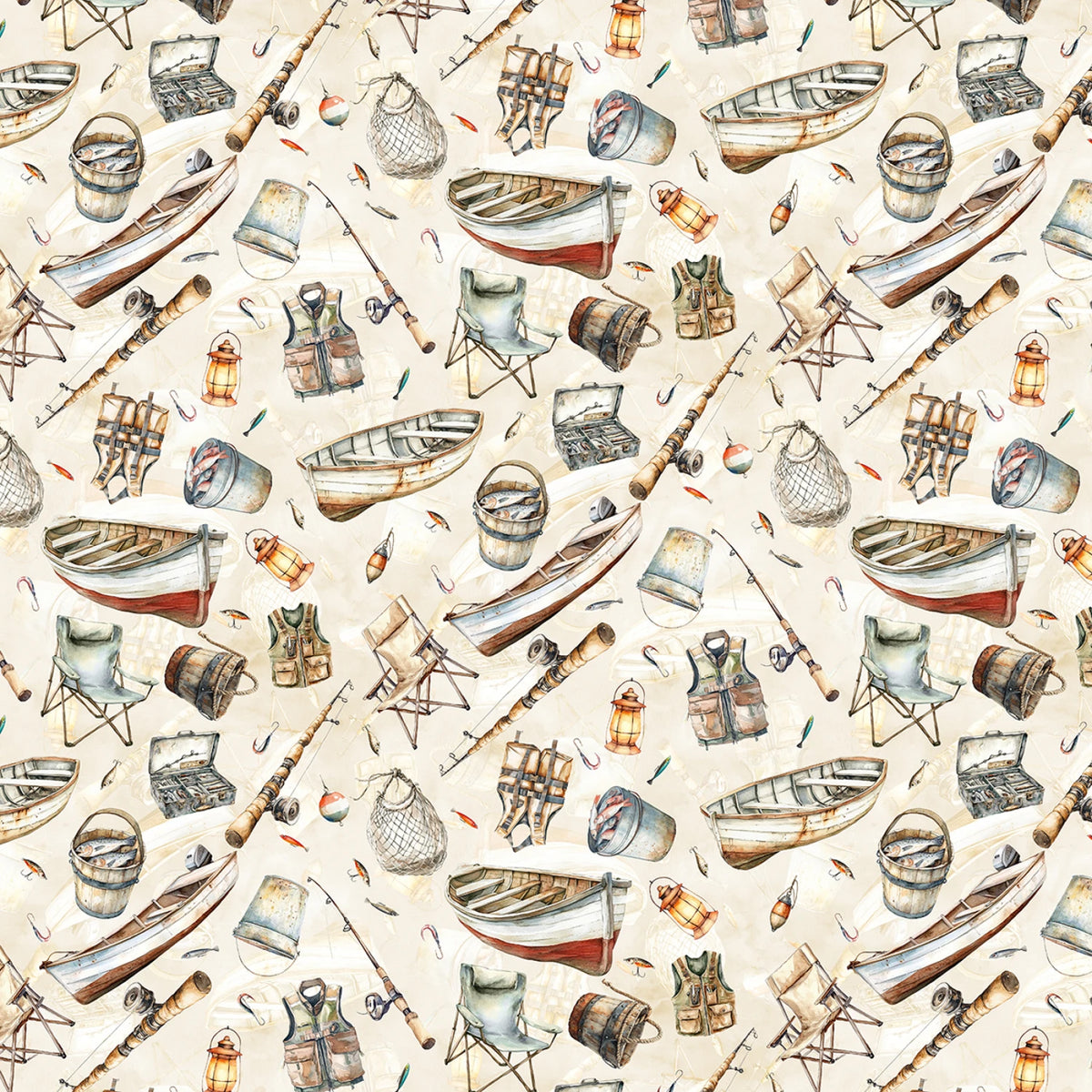 Rise and Cast Fishing Toss - Cream