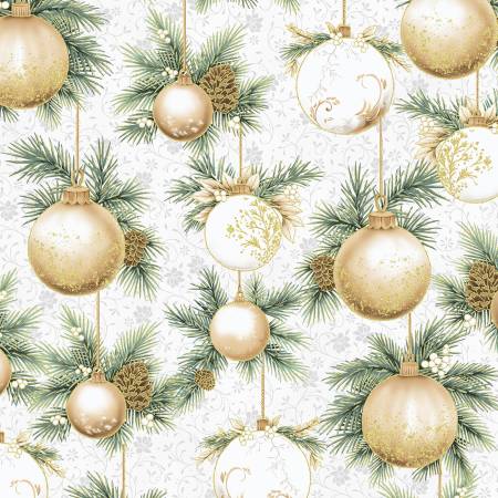 Ornament Grove - Light Gray/Gold