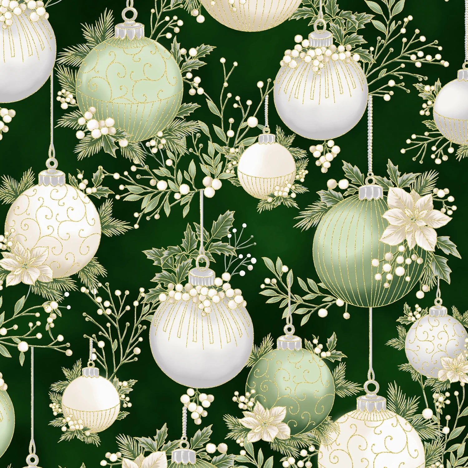 Christmas Wish Ornaments - Forest/Gold