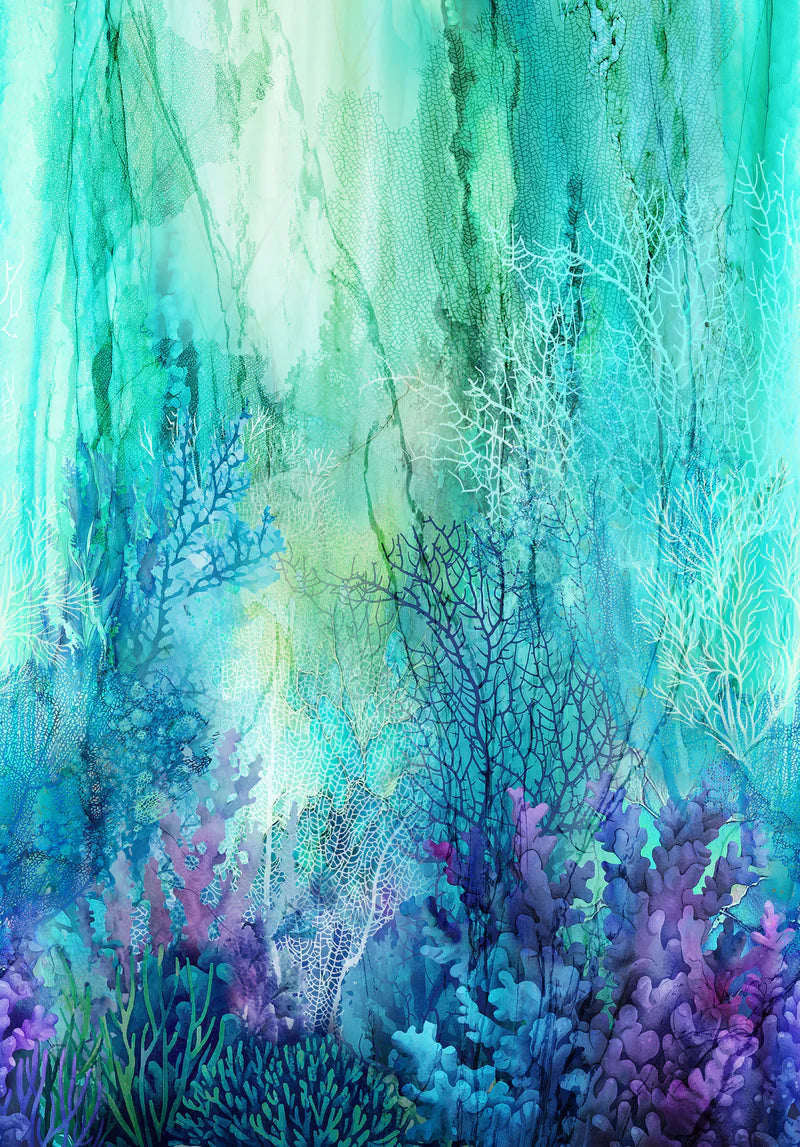 Coral Reef Ombre Ocean - Turquoise Multi