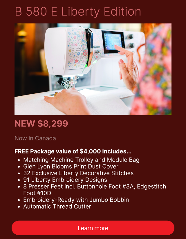 BERNINA B580 (with Embroidery) Liberty Edition