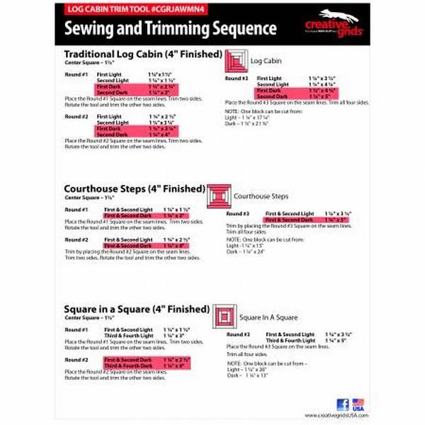 Creative Grids 4" Log Cabin Trim Tool