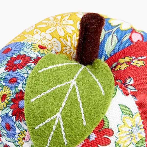 Liberty Apple Pin Cushion Heirloom Patchwork