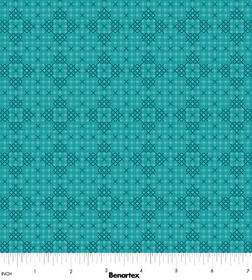 Garden Dalliance Quadrille - Teal