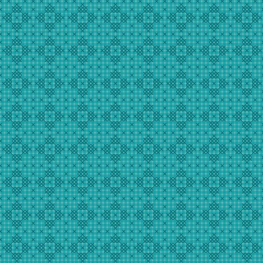 Garden Dalliance Quadrille - Teal