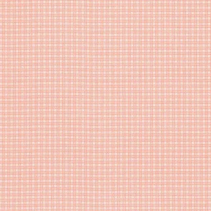 Garden Threads Check Linen - Coral