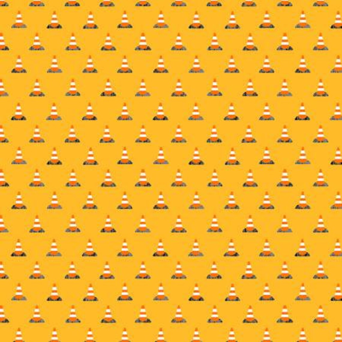 Work Zone Yellow Cones