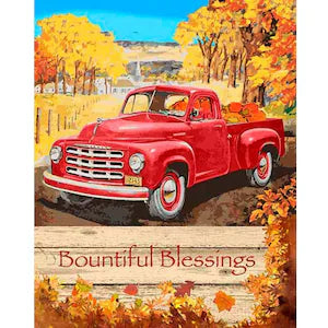 Bountiful Blessings Red Truck Panel