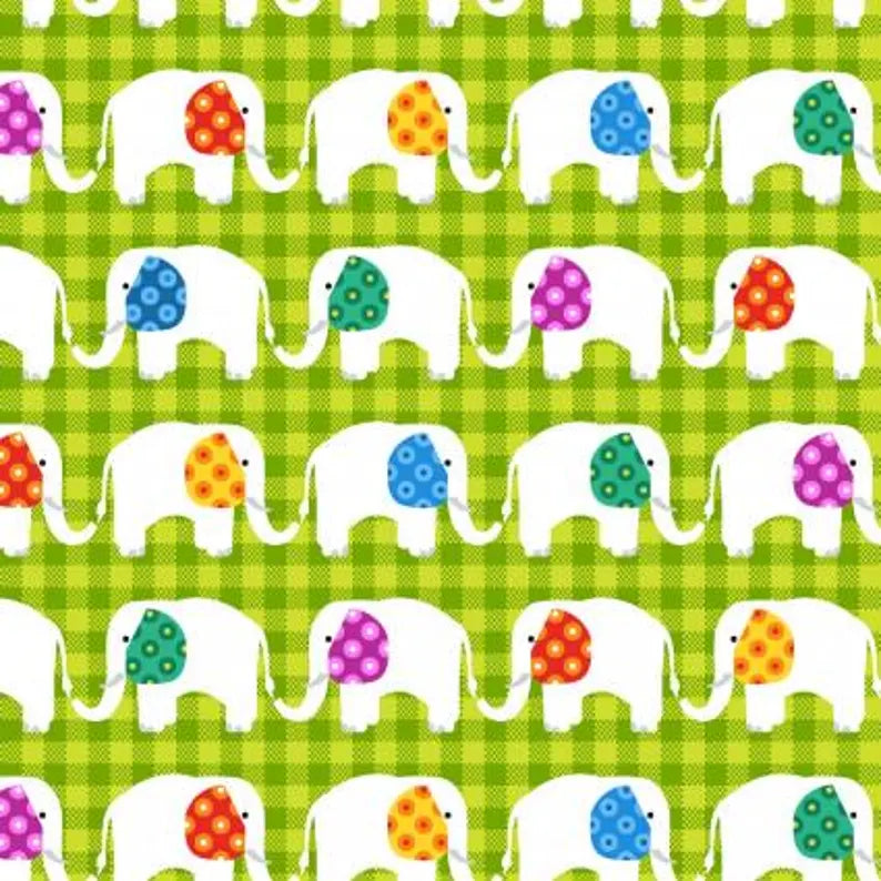 Gone Wild - Multi Elephant Scene Green
