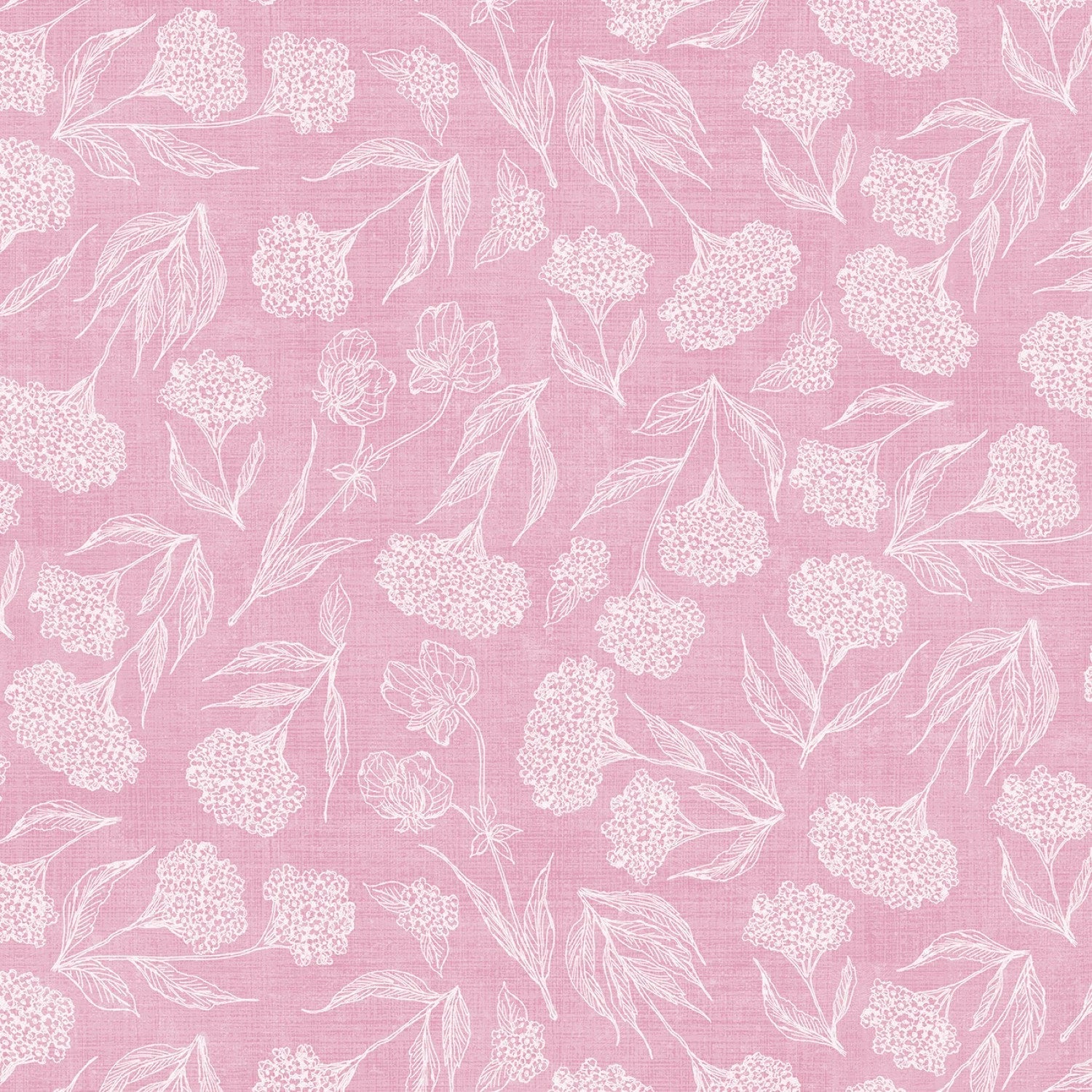 Hydrangea Mist Toile Floral - Pink