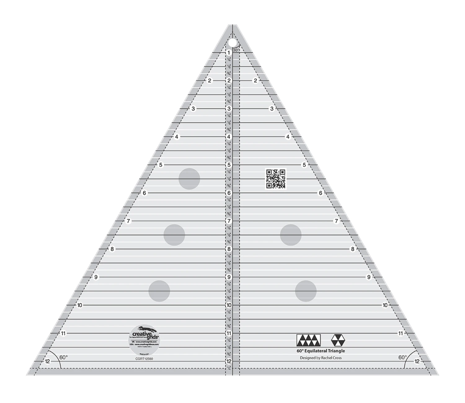 Creative Grids 60 degree Triangle 12" Finished