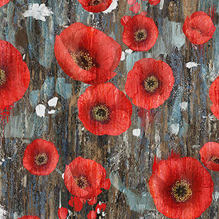 Poppy Meadow Poppy - Charcoal Multi