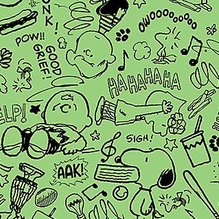 Peanuts Gang Doodle - Green
