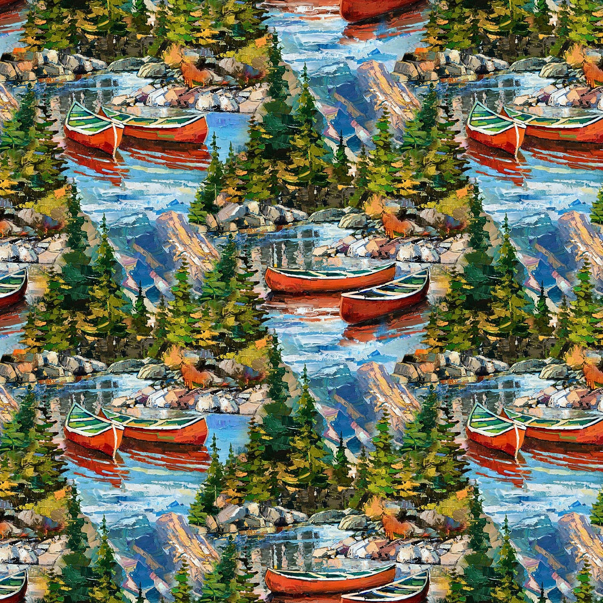 Canoe Lake Scenic - Blue Multi