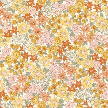 Petite Garden Large Floral - Summer Orange and Pink