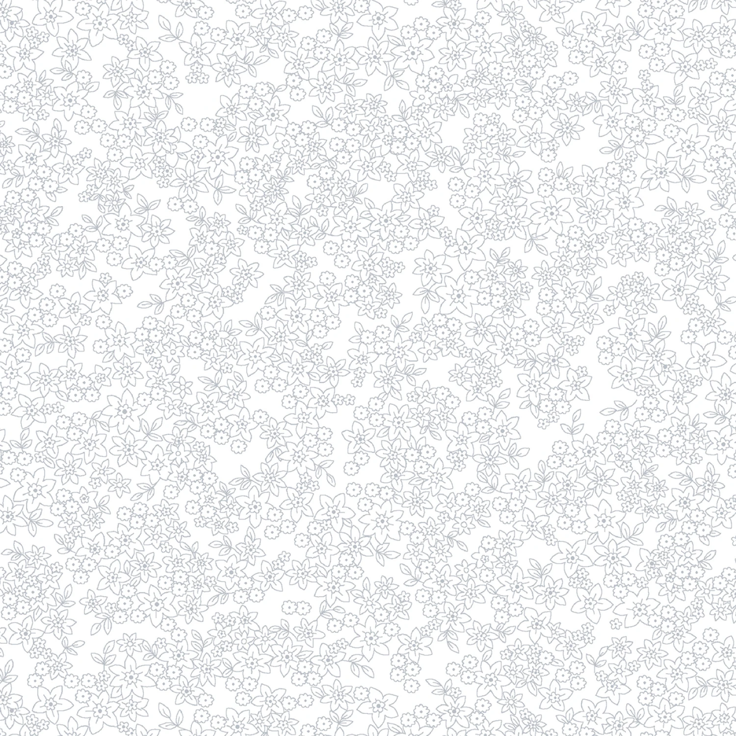 White on White Packed Linework Floral
