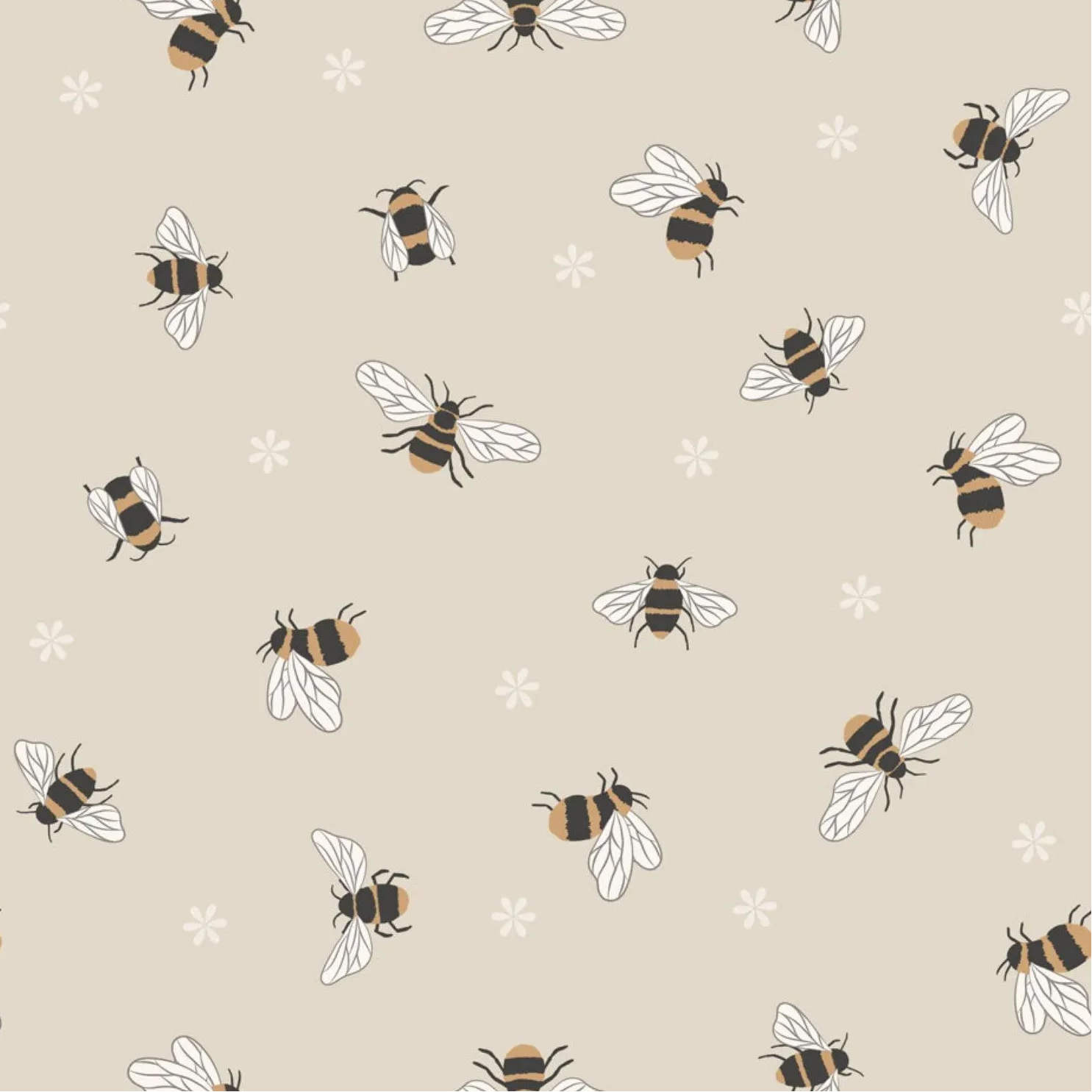 Dark Cream Bees - Wideback