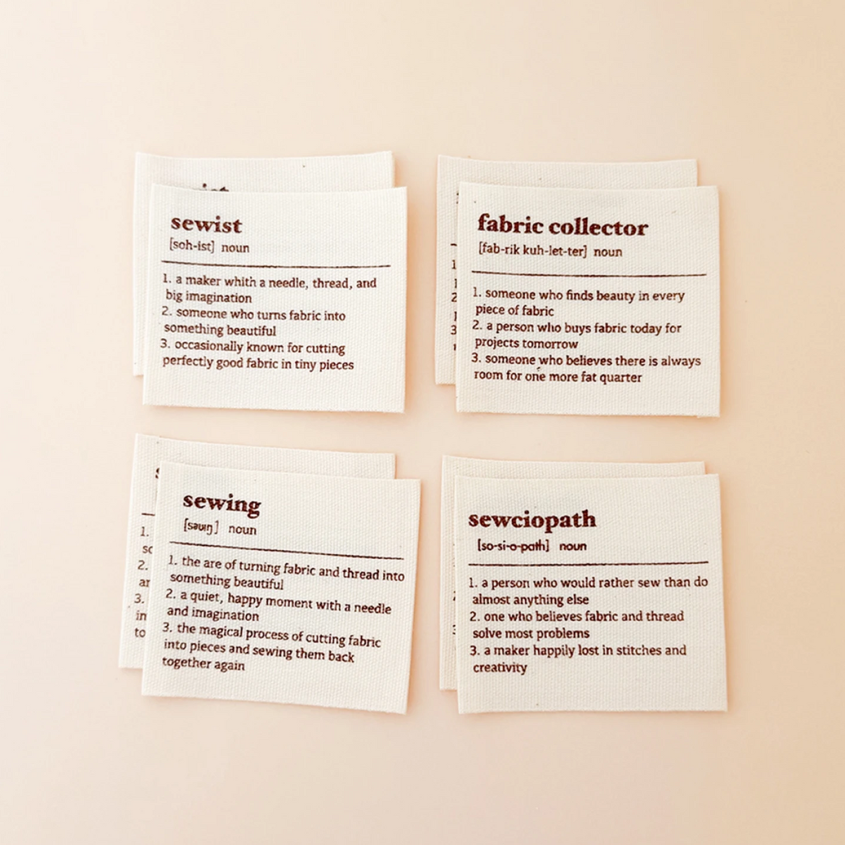 Sewing Dictionary Multi Cotton Labels - Minki Kim