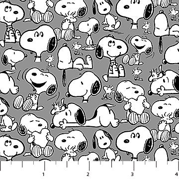 Peanuts Snoopy Poses - Gray