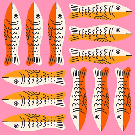 1-800 Calico Sardines - Lucky Pink