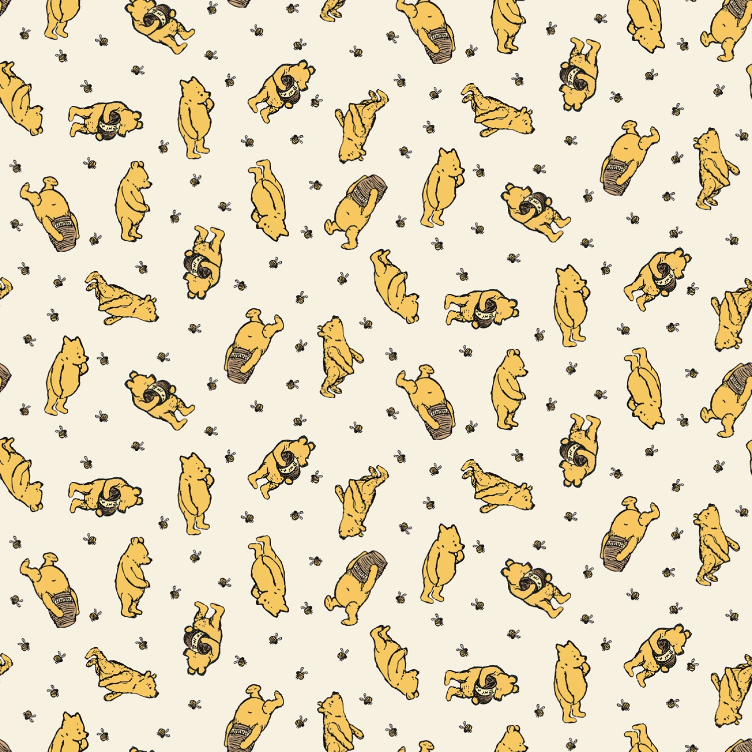 Winnie The Pooh Toss Cream - Flannel