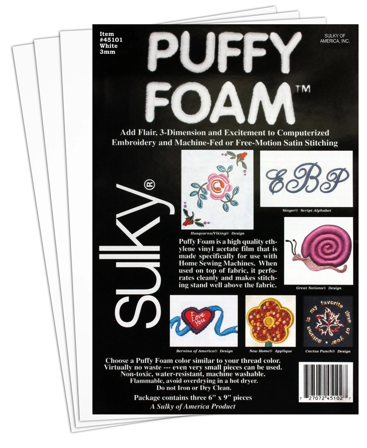 Sulky Puffy Foam - White