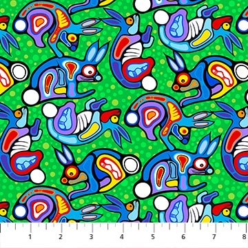 The Four Seasons Rabbits - Green Multi