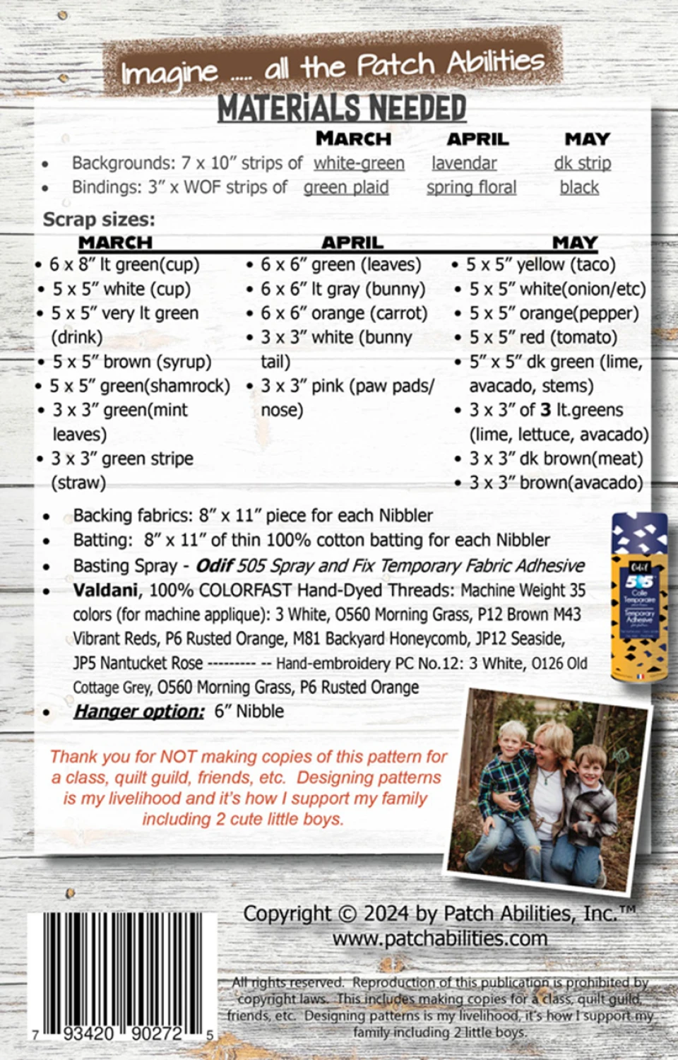Spring Nibblers Pattern
