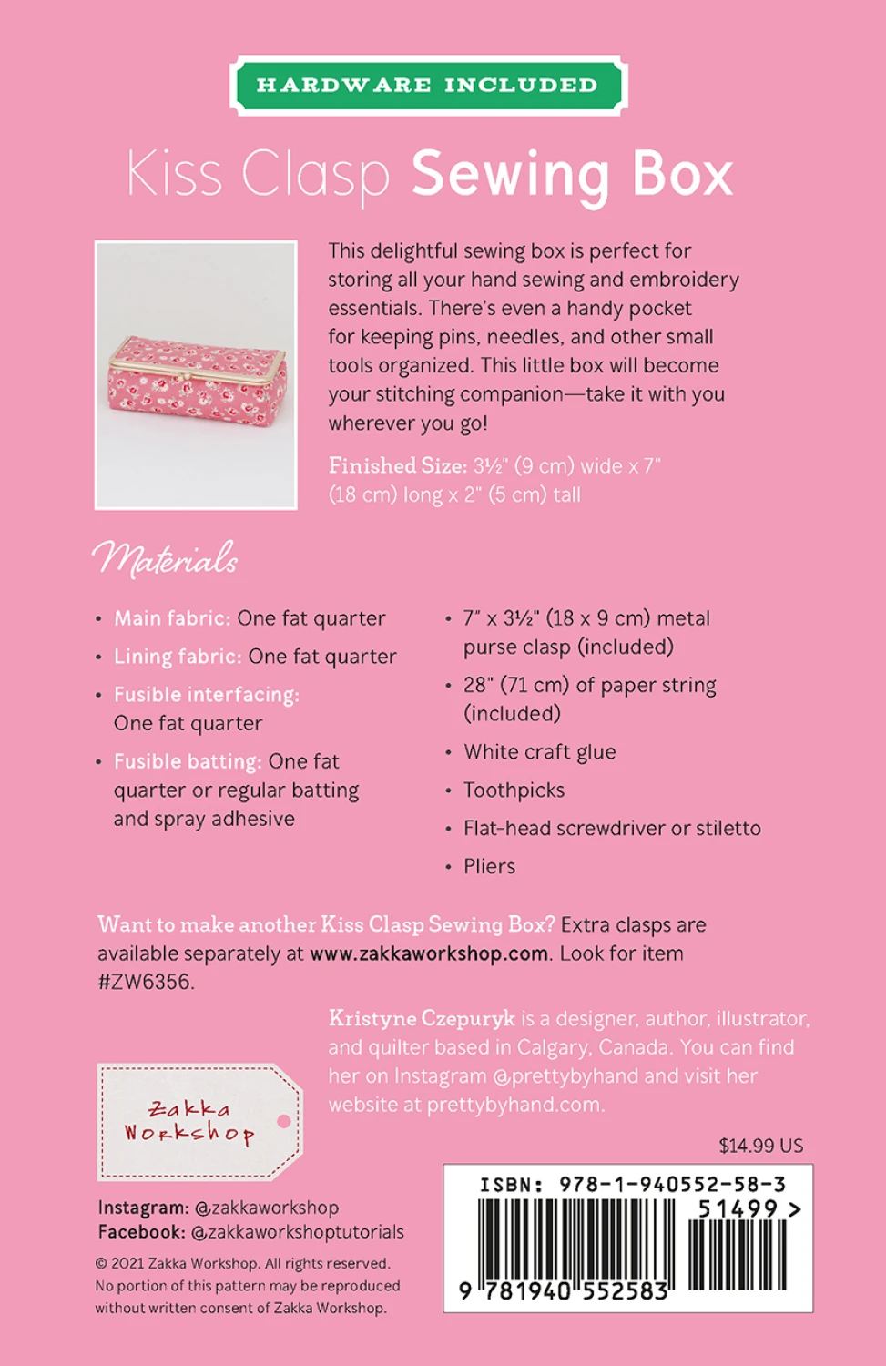 Kiss Clasp Sewing Box Kit
