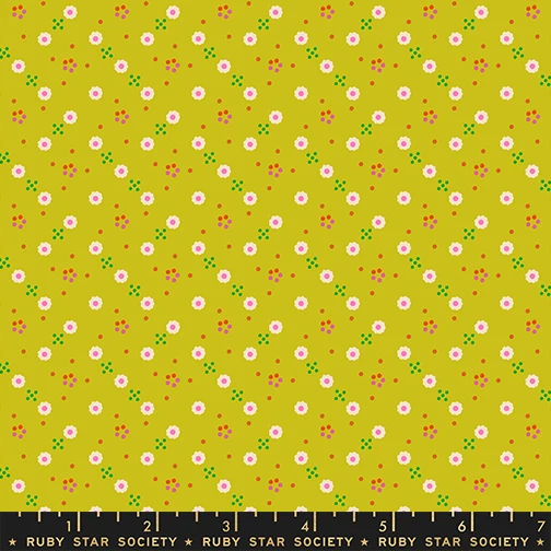 1-800 Calico Bandana Flowers - Pistachio