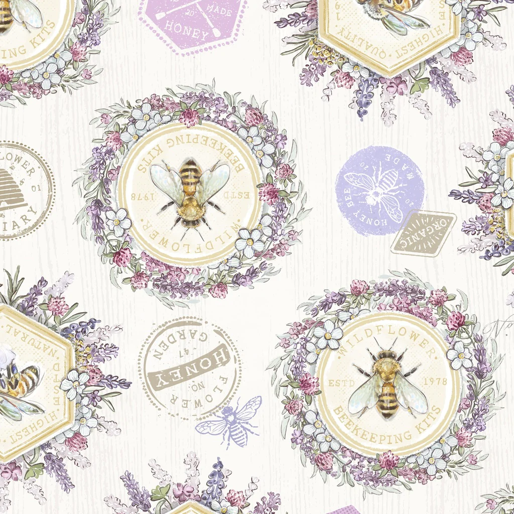 Sweet Honey Bee Bees - Medallions - Multi