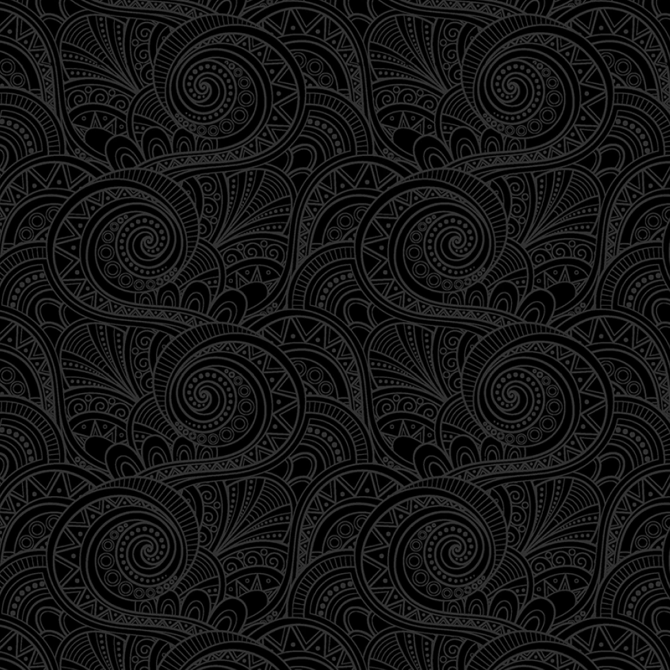 Black Out Geo Swirls