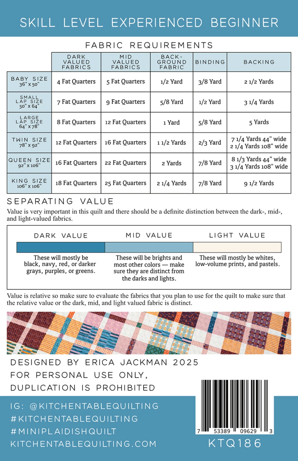 Mini Plaid-ish Quilt Pattern