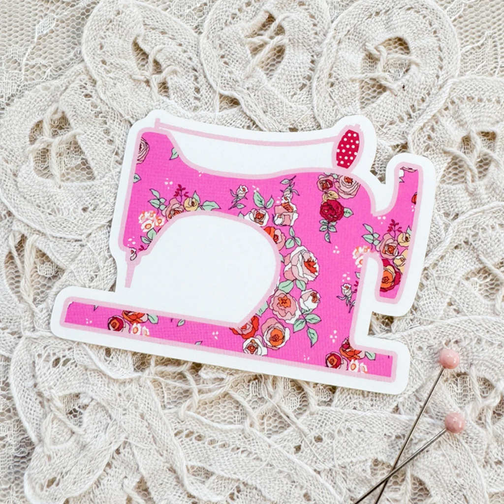 Sewing Machine Plug Sticker Pink Sewing Machine - Sticker