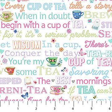 My Cup of Tea - Words - White Multi