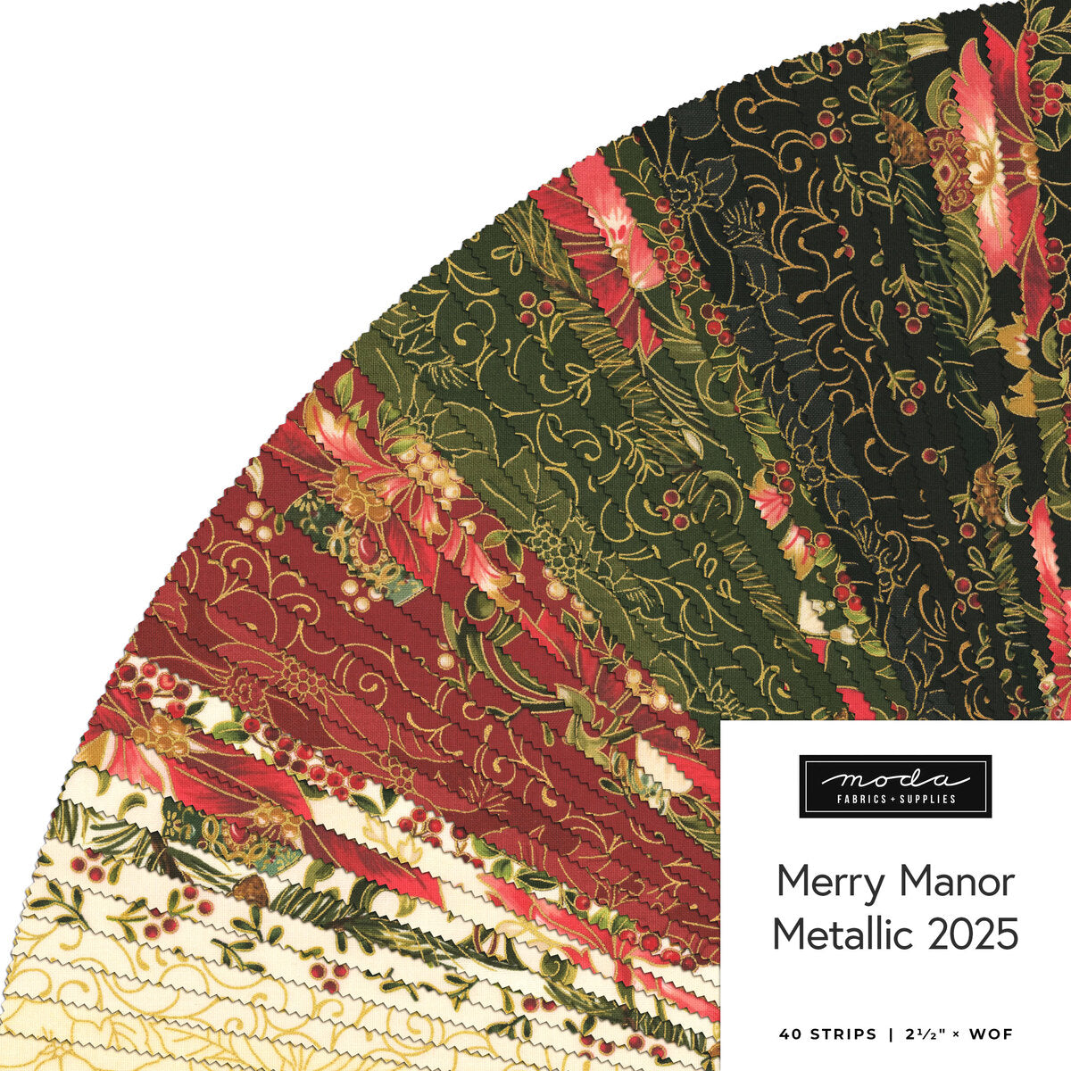 Merry Manor Metallic Jelly Roll