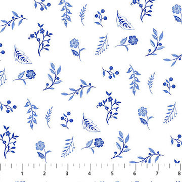 Delft Dynasty Flower Toss - White/Blue