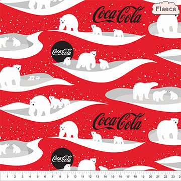 Coca-Cola Winter Scenes Polar Fleece - Red