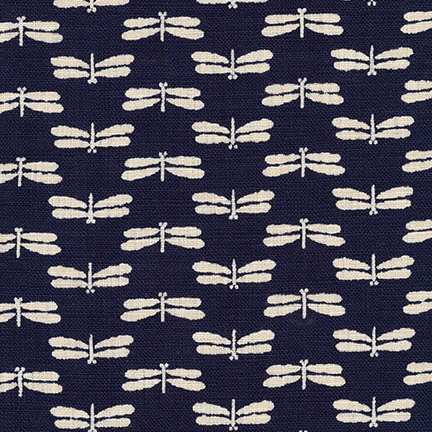 Nara Japanese Homespun Dragonfly - Indigo