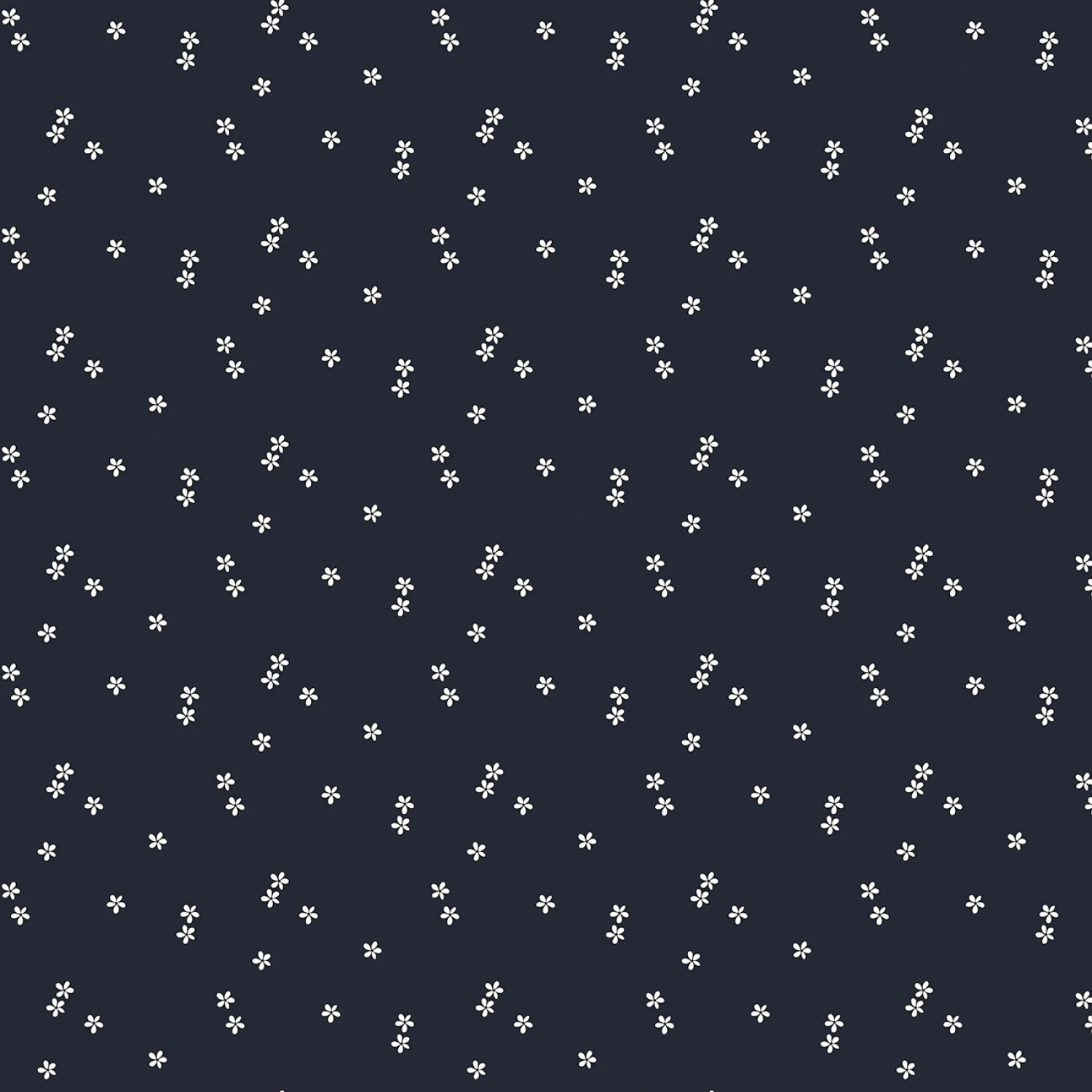 Blue Blooms and Threads Ditzy Navy