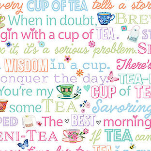 My Cup of Tea - Words - White Multi