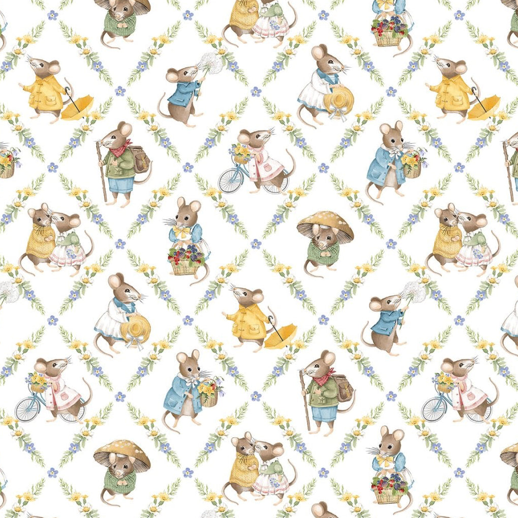 Country Mouse Diamond Grid - White Multi