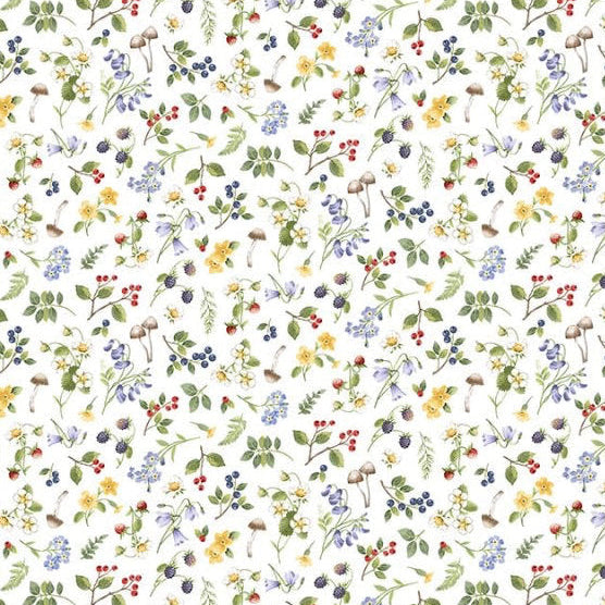 Country Mouse Small Floral Toss - White Multi