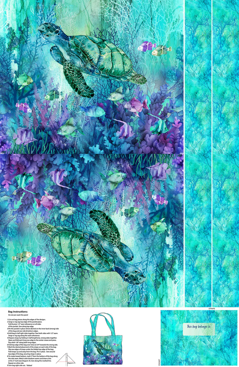 Coral Reef Canvas Bag Panel