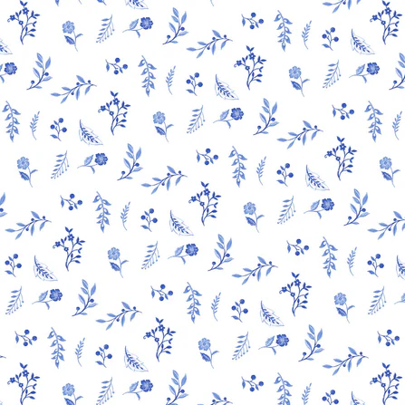 Delft Dynasty Flower Toss - White/Blue
