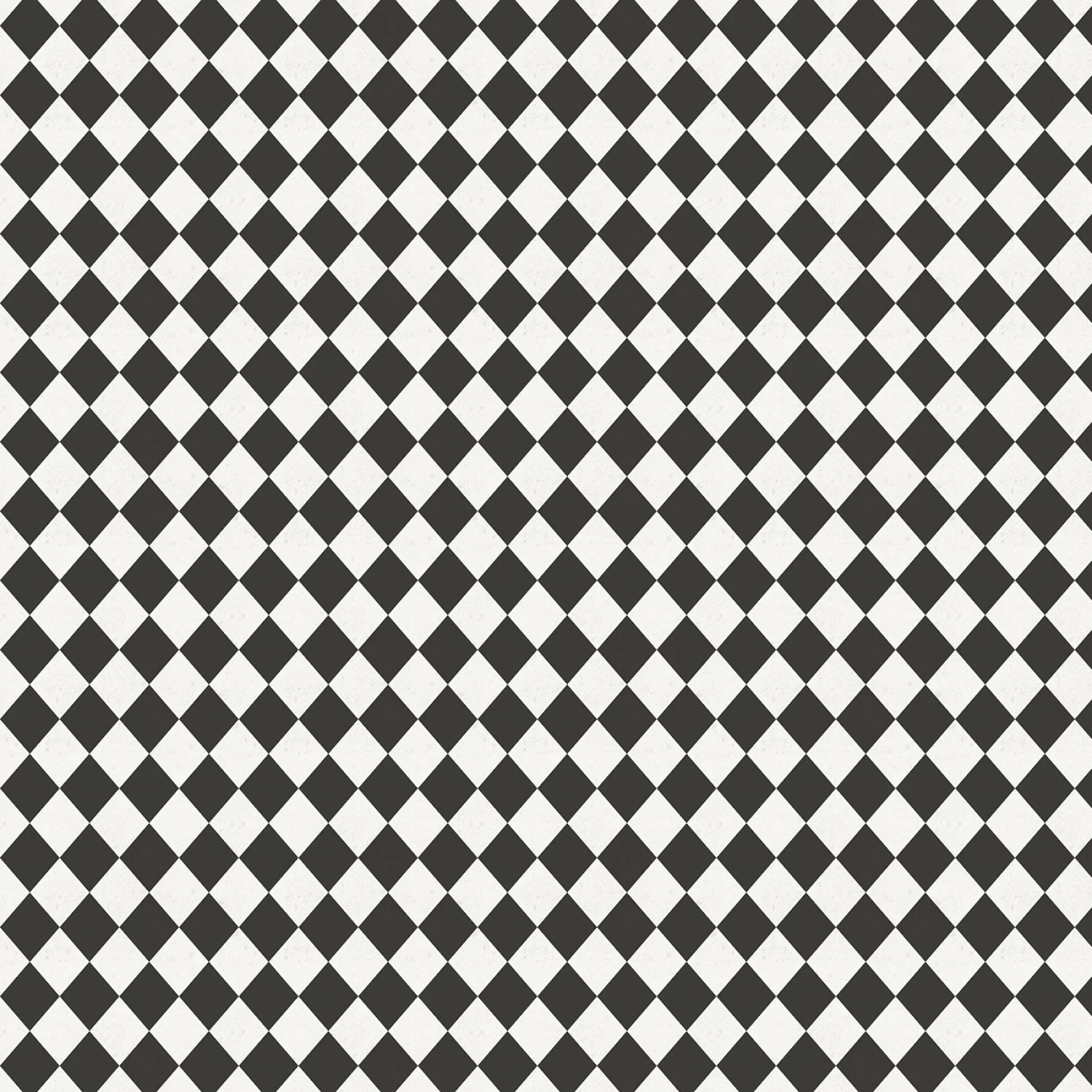 Coffee Life Geometric Diamond Check - Black and White