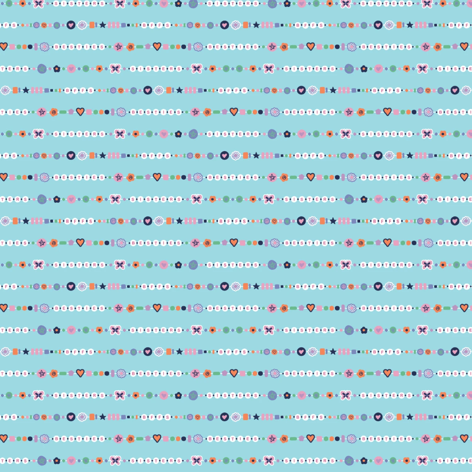 Friendship Bracelet Club Bracelet Besties - Blue